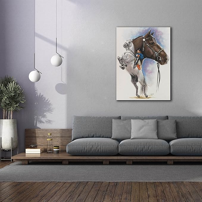 Epic Graffiti 'Lippizaner' by Barbara Keith, Canvas Wall Art, 40"x54"