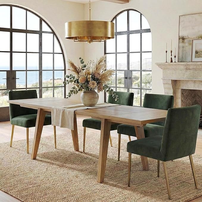 Hevea Premium Solid Wood Extension Dining Table, Expandable Table for 4 to 8 Seats, Adjustable Modern Wooden Dining Furniture (Chairs Sold Separately)