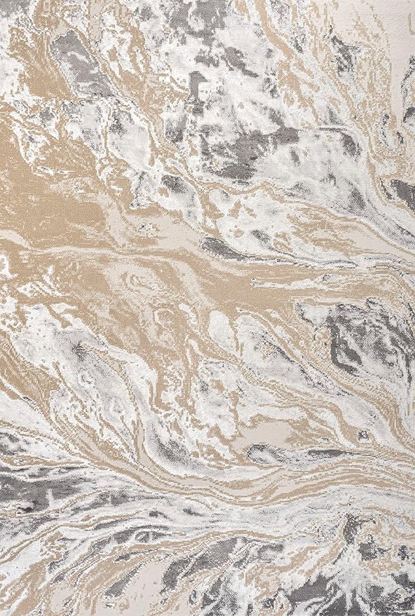 JONATHAN Y Swirl Marbled Beige/Ivory Indoor Area Rug 4X6 ft, Abstract for Living Room, Bedroom, Kitchen, Office, Easy-Cleaning, High Traffic, Pet-Friendly, Non-Shedding SOR203F-4