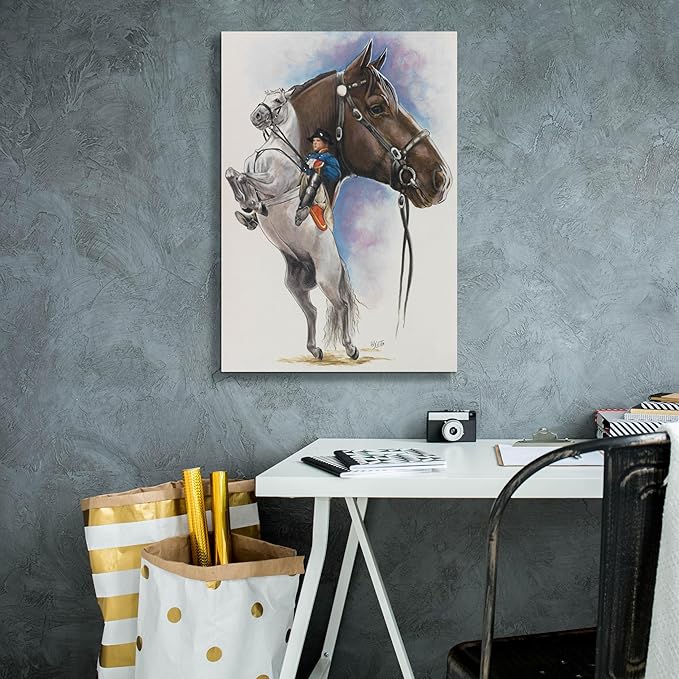 Epic Graffiti 'Lippizaner' by Barbara Keith, Canvas Wall Art, 18"x26"