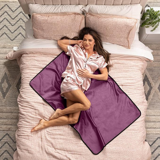 Avana Waterproof Throw - Sensual Blanket for Adults - Made in The USA - Small Size, Micro-Velvet Purple