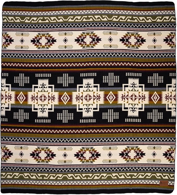 QISU Wool Blanket Throw | Large, Beautiful, Warm, Handmade in Ecuador by Local Artisans |94″ x 78″|Ultra-Soft, Hypoallergenic & Breathable | Non-Itchy or Scratchy Fabric(Blue Footed Bobby)