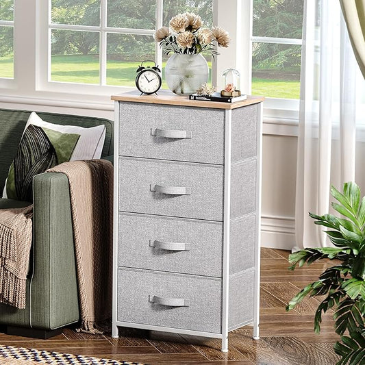 YITAHOME Dresser with 4 Drawers - Fabric Storage Tower, Organizer Unit for Living Room, Hallway, Closets