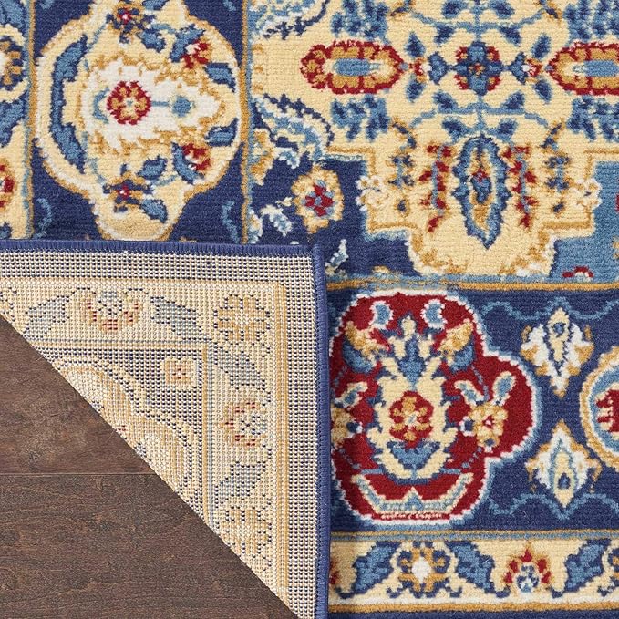 Nourison Home Grafix Multicolor 5'3" x 7'3" Area Rug - Easy Clean, Non Shedding, Bed Room, Living Room, Dining Room, Kitchen (5' x 7')