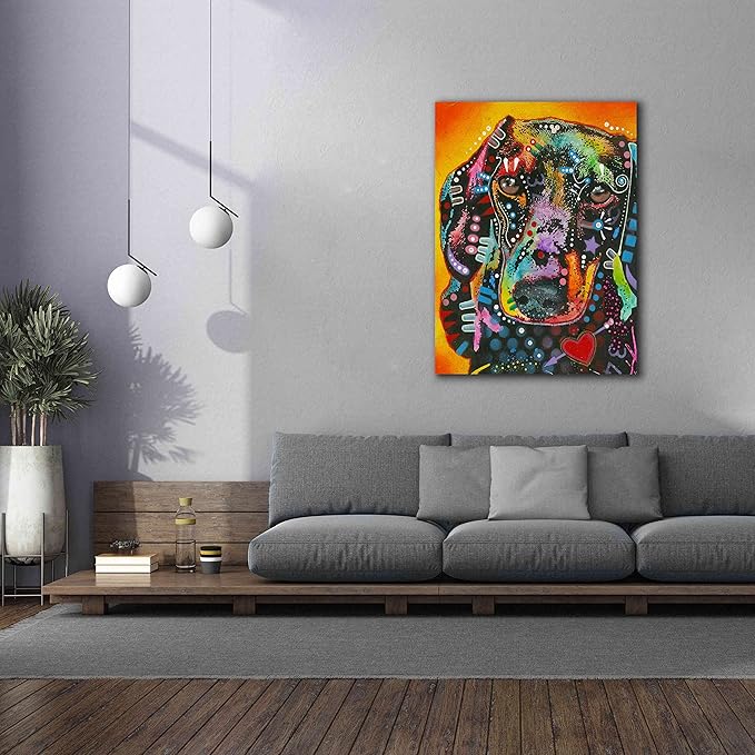 Epic Graffiti 'Brilliant Dachshund' by Dean Russo, Canvas Wall Art, 40"x54"