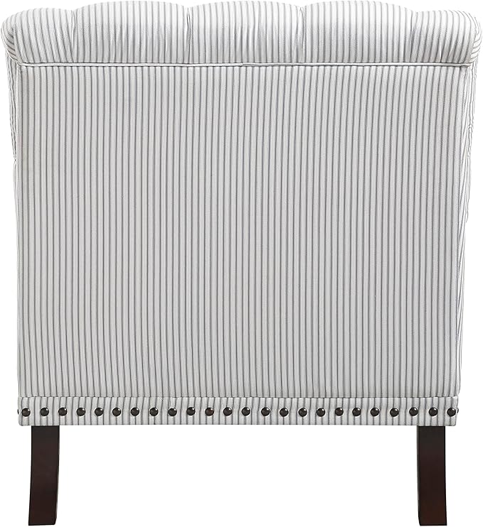 Lexicon Elwell Fabric Accent Chair, Gray/White