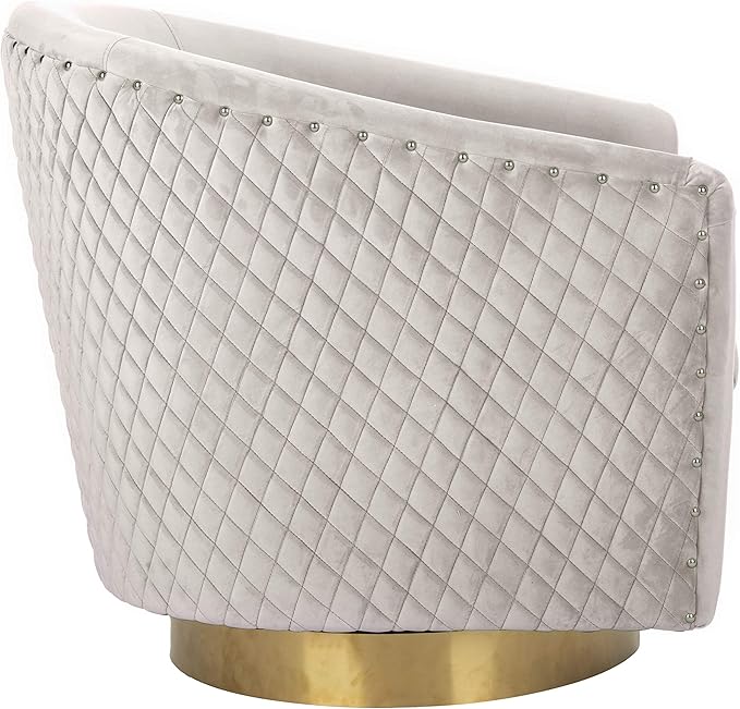 Safavieh Home Collection Clara Quilted Swivel Dusty Rose Tub Accent Chair