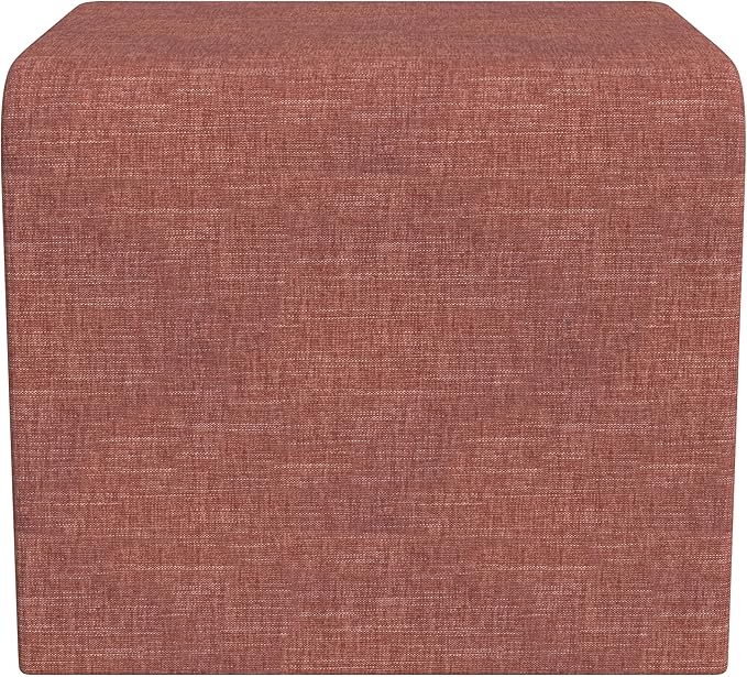 Spatial Order Modern Arch Chenille Ottoman | HomePop Home Décor | Ottoman for Living Room & Bedroom - Pink