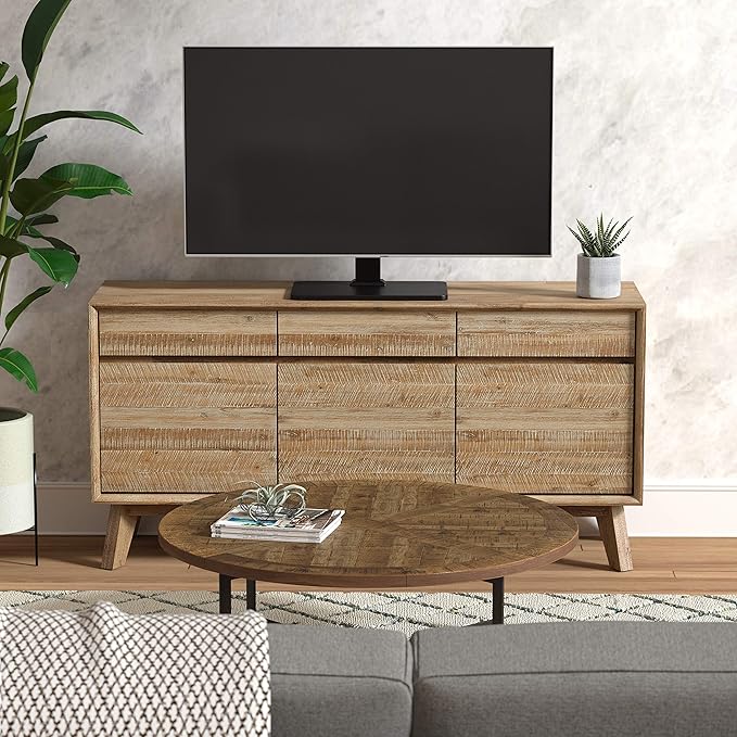 Amazon Basics Swivel Pedestal Table Top TV Mount, Height Adjustable 14-19 Inches, for 32" to 65" TVs up to 55 lbs, Universal TV Stand, VESA 400x400, Black