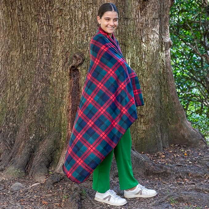 Trail maker 24 Pack Bulk Plaid Sherpa Fleece Throw Blankets 50 x 60 for Wedding Guests, Homeless, Pets | Plaid Fleece Throw Blankets Bulk