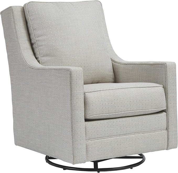 Signature Design by Ashley Kambria Contemporary Swivel Glider Nursery Accent Chair, Gray