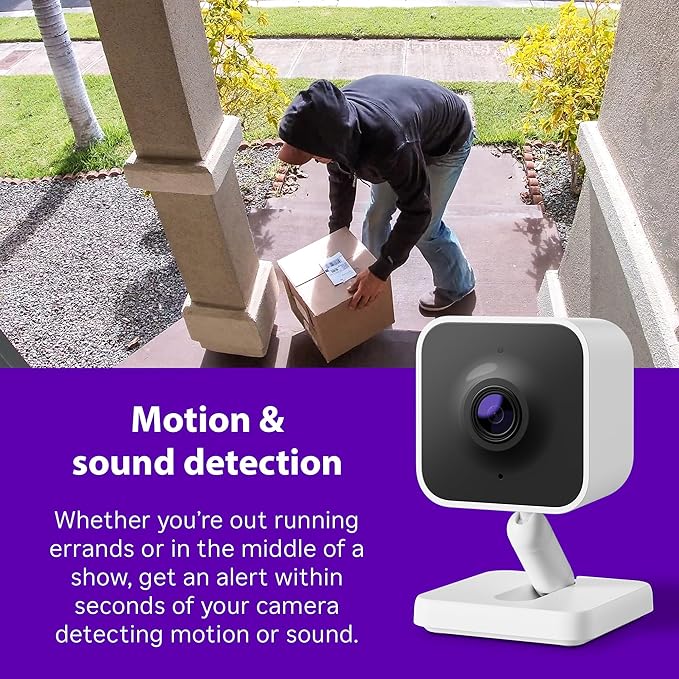 Roku Outdoor Camera - Home Security - IP65 Weather Resistant Wired Security Camera & Pet Monitor with 1080p HD Night Vision, Works with Alexa & Google, WDR, Motion & Sound Detection