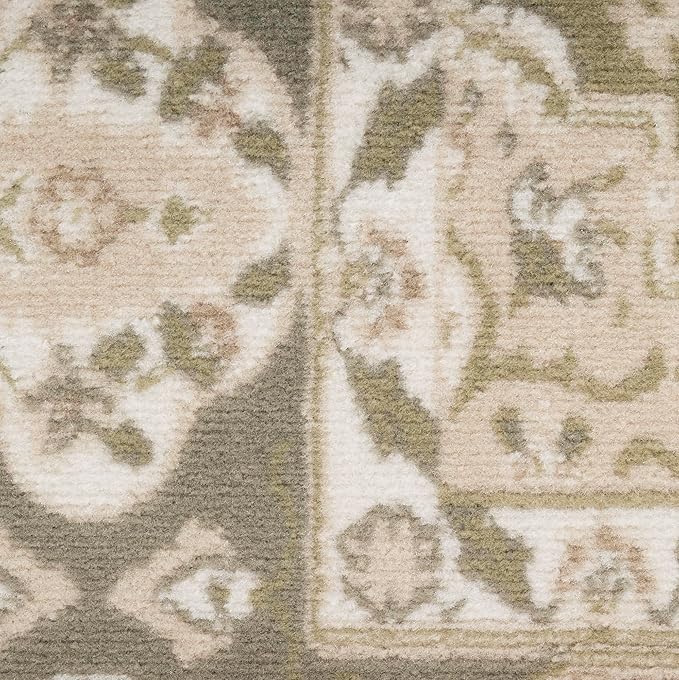 Nourison Home Grafix Green 9' x 12' Area Rug - Easy Clean, Non Shedding, Bed Room, Living Room, Dining Room, Kitchen (9' x 12')