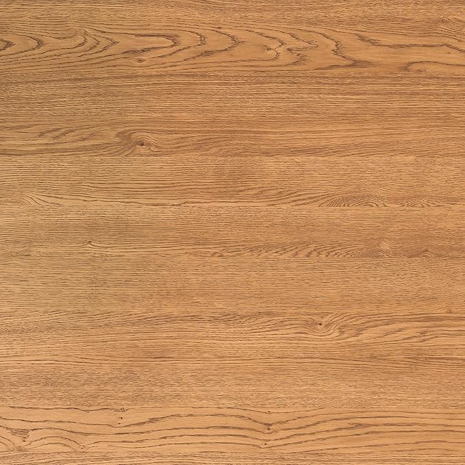 Armen Living Nevada Rustic Oak Wood Trestle Base Dining Table in Balsamico
