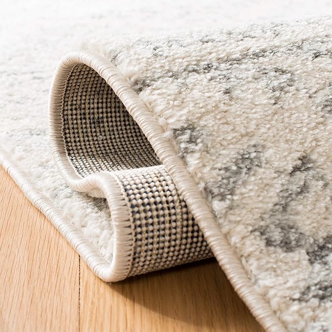 SAFAVIEH Tulum Collection Accent Rug - 2' x 4', Ivory & Grey, Moroccan Boho Tribal Design, Non-Shedding & Easy to Clean, Ideal for Front Door, Kitchen, Entryway, Foyer (TUL272A)