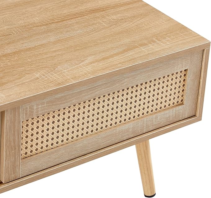 Ball & Cast 60" Sideboard Buffet Cabinet with Storage,Farmhouse Coffee Bar Cabinet with Bottom Shelf,2 Glass Cabinets & 2 Drawers,Wood Side Board Table with Tapered Legs for Living Room,Antique Grey
