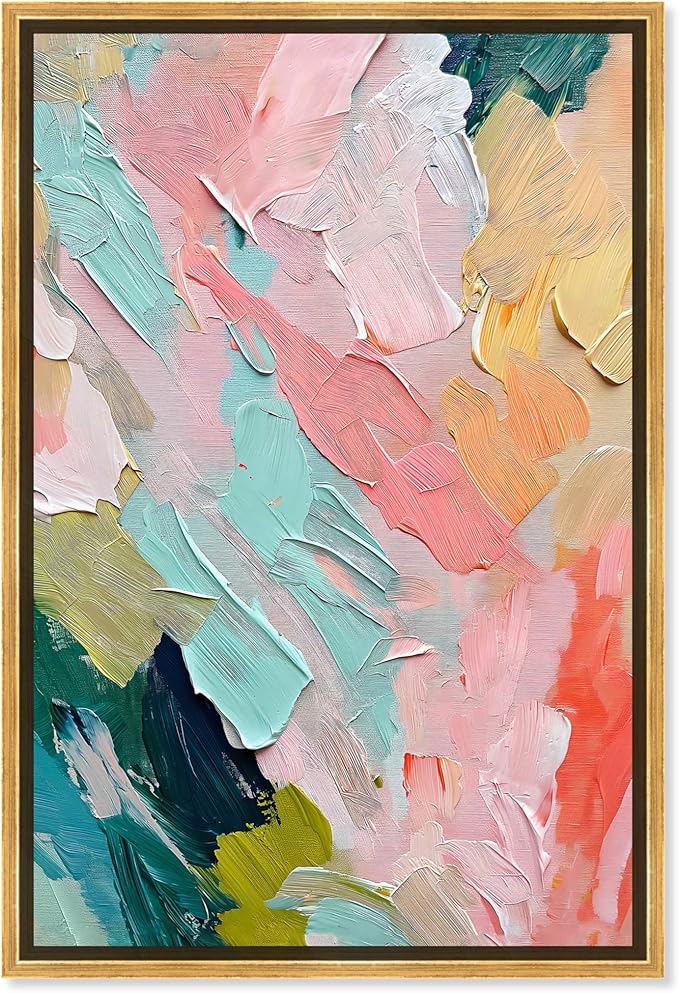 Art Remedy Pastel Layers Canvas Pastel Wall Art, Gold Frame, 24" x 36"