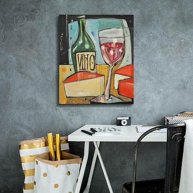 Epic Graffiti 'Red Wine And Cheese' by Tim Nyberg, Canvas Wall Art, 20"x24"