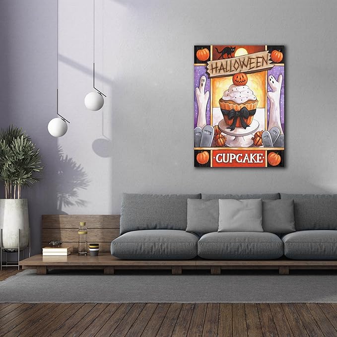 Epic Graffiti 'Halloween Cupcake' by Cathy Horvath-Buchanan Canvas Wall Art, 40" x 54"