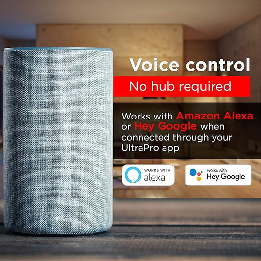 UltraPro Outdoor Smart Plug Wi-Fi Outlet, Smart Home, Smart Switch, Dual Smart Outlet, Works with Alexa, Echo & Google Home, No Hub Required, App Controlled, ETL Certified, Outdoor Timer, Black, 51405