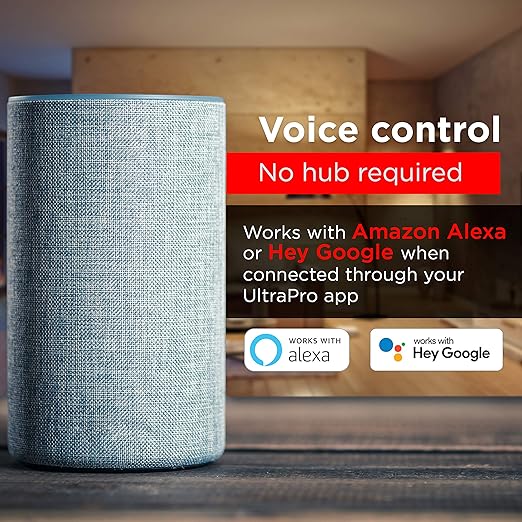 UltraPro Smart Plug WiFi Outlet, Smart Home, Smart Switch, Dual Smart Outlet, Works with Alexa, Echo & Google Home, No Hub Required, App Controlled, ETL Certified, Alexa Plug, 2 Pack, 51403