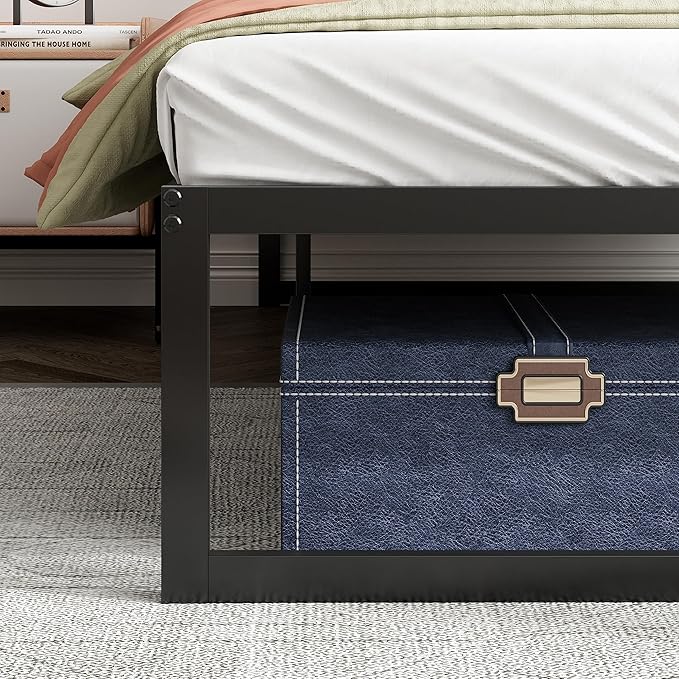 Zinus ABEL Metal Platform Bed Frame/Mattress Foundation with Steel Slat Support/No Box Spring Needed/Easy Assembly, Twin