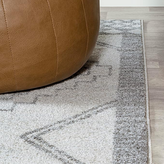 JONATHAN Y Amir Moroccan Beni Souk Cream/Gray Runner Rug, 2x8, Bohemian, Scandinavian, Easy-Cleaning for Living Room, Bedroom, Kitchen, Pet Friendly, Non-Shedding (MOH200B-28)