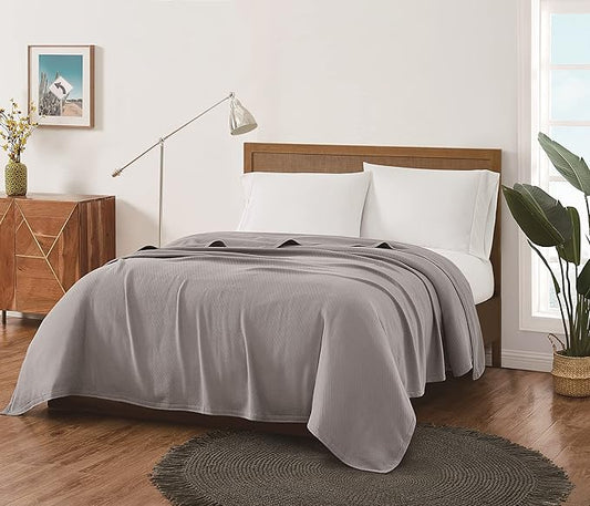 Frye Cotton Woven Grey Twin/Twin XL Blanket
