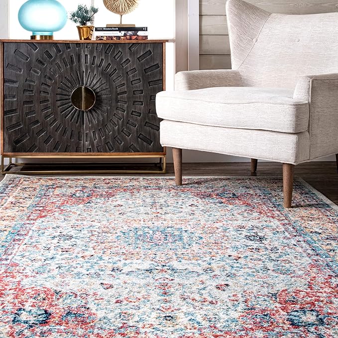 nuLOOM Paisley Vintage Persian Area Rug, 4' x 6', Verona Gold