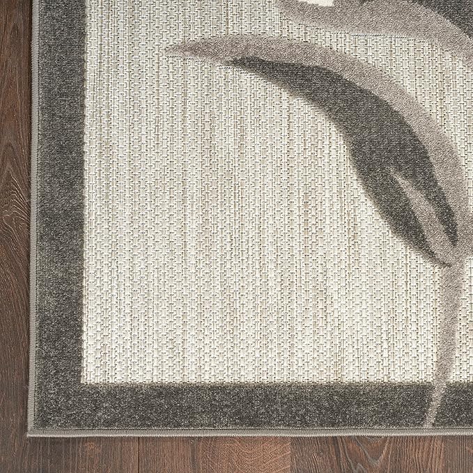 Nourison Home Aloha Beige 2'3" x 12' Area Rug - Easy Clean, Non Shedding, Bed Room, Living Room, Dining Room, Kitchen (12' Runner)