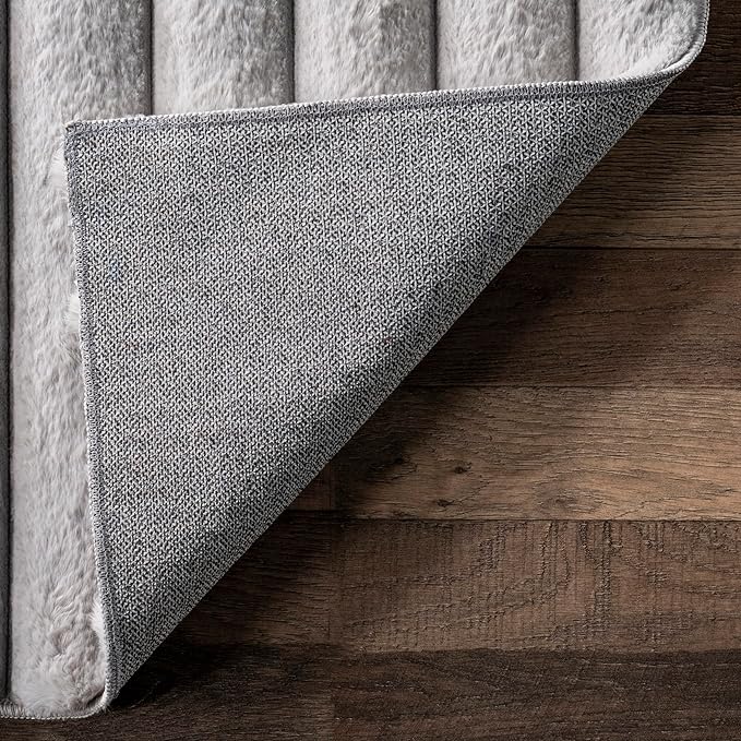 nuLOOM SuperiorWash Collection Kai Silver, 3'9" x 6', Fluffy and Cozy, High Traffic, Stain Resistant, Easy Clean, Durable Washable Area Rug for Bedroom, Living Room, Dining, Den, Foyer, Entryway