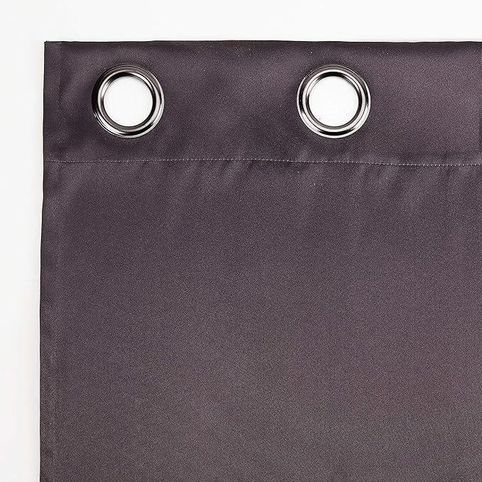 Sun Zero Nordic Theater Grade Extreme 100% Blackout Grommet Curtain Single Panel, 52" x 108", Fig