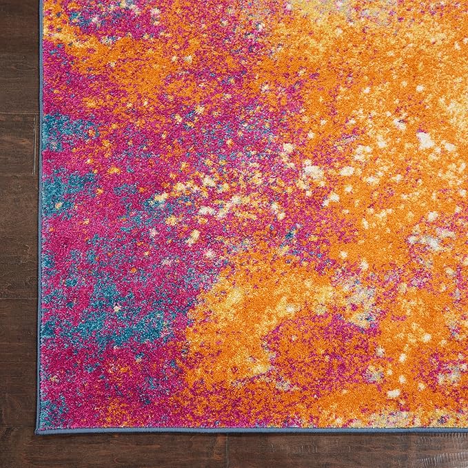 Nourison Home Passion Sunburst 8' x 10' Area-Rug, Modern, Abstract, Easy-Cleaning, Non Shedding, Bed Room, Living Room, Dining Room, Kitchen