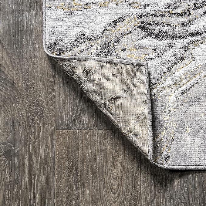 JONATHAN Y Swirl Marbled Gray/Black Indoor Area Rug 3X5 ft, Abstract for Living Room, Bedroom, Kitchen, Office, Easy-Cleaning, High Traffic, Pet-Friendly, Non-Shedding SOR203C-3