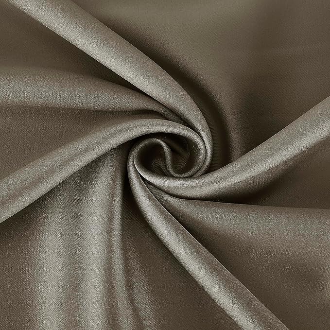 Sun Zero Nordic 2-Pack Theater Grade Noise Reducing Extreme 100% Blackout Grommet Curtain Panel Pair, 52" x 63, Mushroom Brown