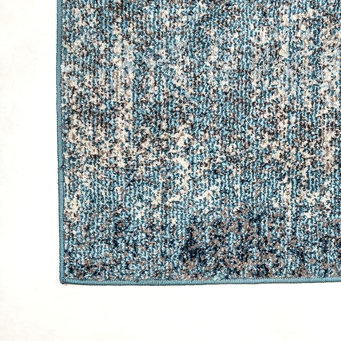 JONATHAN Y Modern Abstract Vintage Cream/Turquoise Indoor Area Rug, 4x6, Contemporary POP, Transitional, Easy-Cleaning for Living Room, Bedroom, Kitchen, Pet Friendly, Non-Shedding (CTP105C-4)