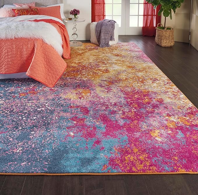 Nourison Home Passion 7' x 10' Multicolor Fabric Modern Area Rug (7' x 10')