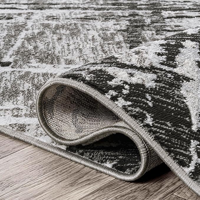 JONATHAN Y Slant Abstract Black/Gray Indoor Area Rug 3X5 ft, Modern for Living Room, Bedroom, Kitchen, Office, Easy-Cleaning, High Traffic, Pet-Friendly, Non-Shedding SOR201D-3