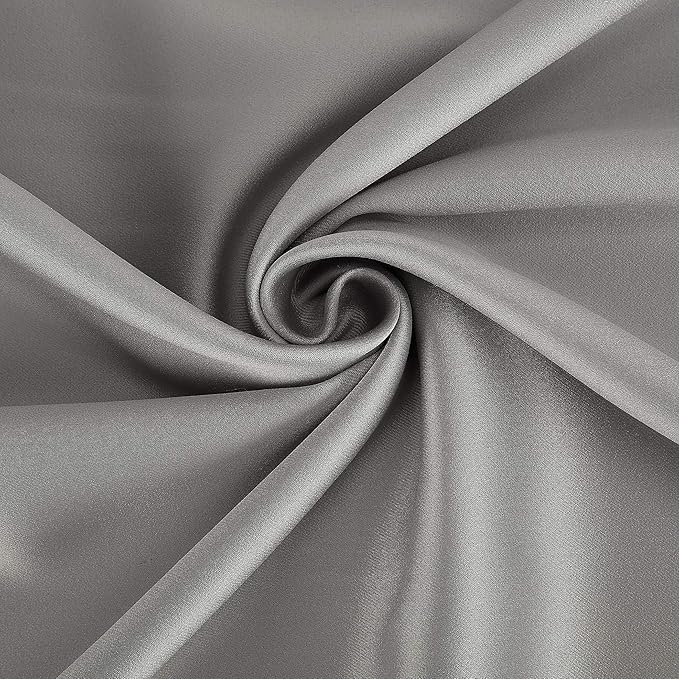 Sun Zero Nordic Theater Grade Extreme 100% Blackout Grommet Curtain Single Panel, 52" x 63", Silver Gray