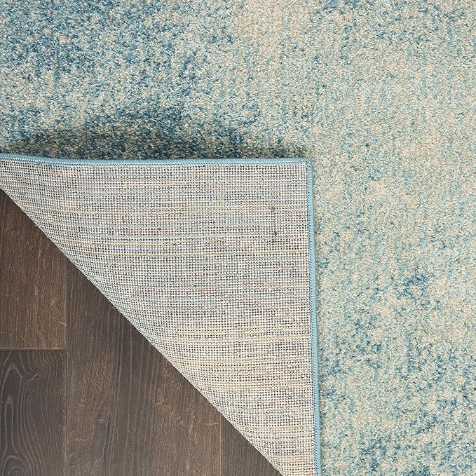 Nourison Passion Navy/Light Blue 1'10'' x 2'10'' Area-Rug, Modern, Abstract, Easy-Cleaning, Non Shedding, Bed Room, Living Room, Dining Room, Kitchen, (2' x 3') (Pack of 2)