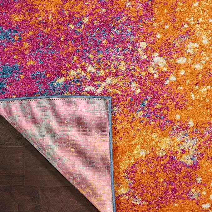 Nourison Home Passion Sunburst 8' x 10' Area-Rug, Modern, Abstract, Easy-Cleaning, Non Shedding, Bed Room, Living Room, Dining Room, Kitchen