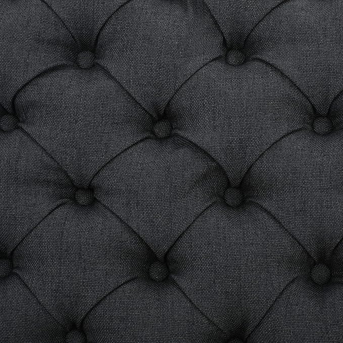 Christopher Knight Home Keiko Fabric Armed Storage Bench, Dark Grey, 19.50”D x 50.00”W x 19.25”H