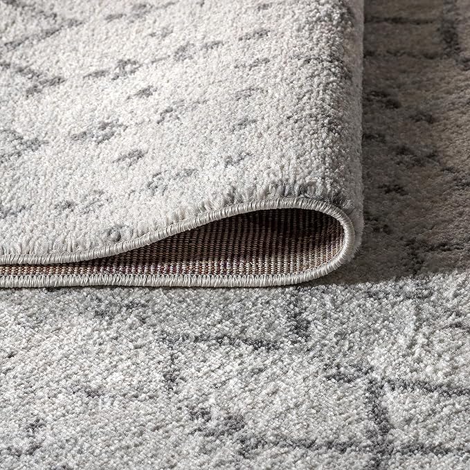 JONATHAN Y Boho Vintage Diamond Cream/Gray Indoor Area Rug 9X12 ft, Moroccan Hype for Living Room, Bedroom, Kitchen, Office, Easy-Cleaning, High Traffic, Pet-Friendly, Non-Shedding (MOH101B-9)