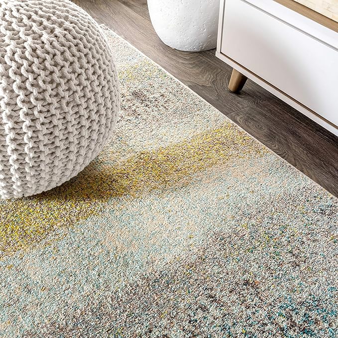 JONATHAN Y Modern Abstract Vintage Cream/Yellow Indoor Area Rug, 8x10, Contemporary POP, Transitional, Easy-Cleaning for Living Room, Bedroom, Kitchen, Pet Friendly, Non-Shedding (CTP105A-8)