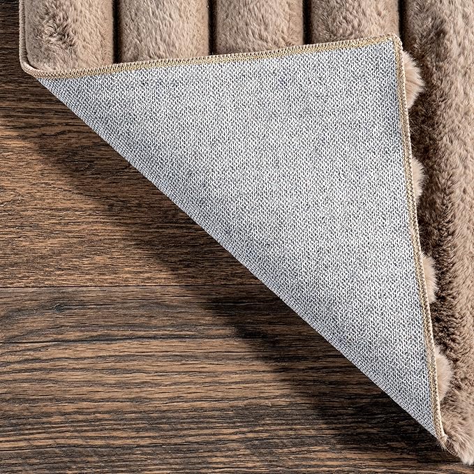 Nuloom SuperiorWash Collection Kai Taupe, 3'9" x 6', Fluffy and Cozy, High Traffic, Stain Resistant, Easy Clean, Durable Washable Area Rug for Bedroom, Living Room, Dining, Den, Foyer, Entryway