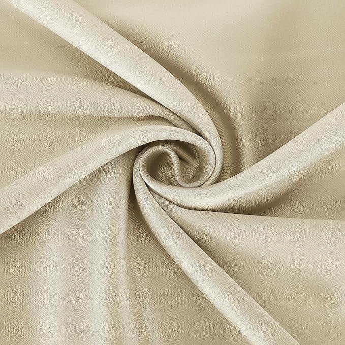 Sun Zero Nordic 2-Pack Theater Grade Noise Reducing Extreme 100% Blackout Grommet Curtain Panel Pair, 52" x 96, Cream Off-White
