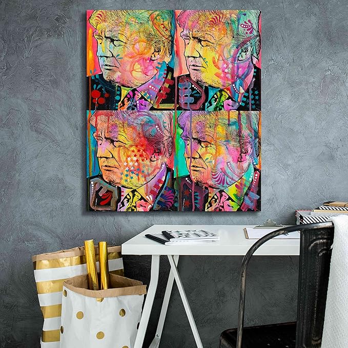 Epic Graffiti 'Trump 4 Up' by Dean Russo, Canvas Wall Art, 26"x30"