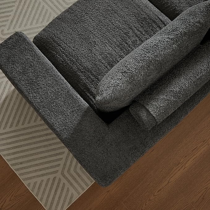 Boneless Sectional Sofa Couches with Chaise Lounge, Comfy Upholstered Compressed Cloud Sectional Sofa Floor Couch for Living Room Apartment,Deep Seat Sofa & Couches | Deep Seat, Wider Armrest, Free Combination