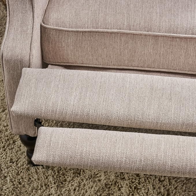 Christopher Knight Home Salome Push Back Recliner, Beige, Dark Brown
