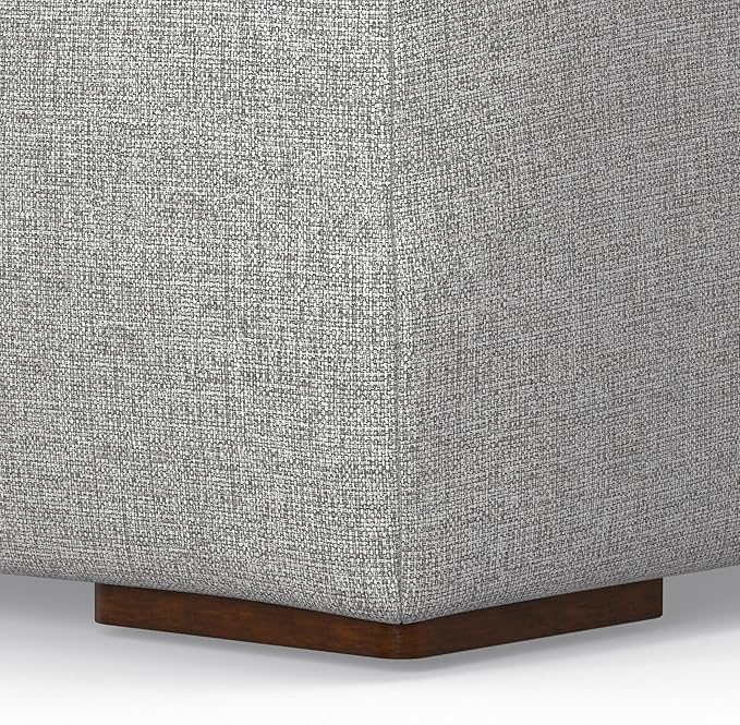 SIMPLIHOME Rex Left-Facing Modular Sectional Sofa in 100% Recycled Polyester Tightly Woven Performance Fabric, Pale Grey, 102-inches Wide, 4-Seater L-Shaped Couch with Left Chaise for Living Room